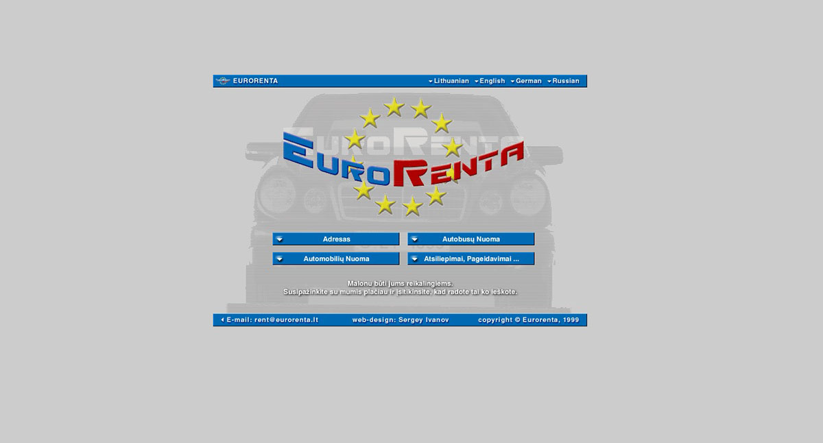 EuroRenta senasis puslapis